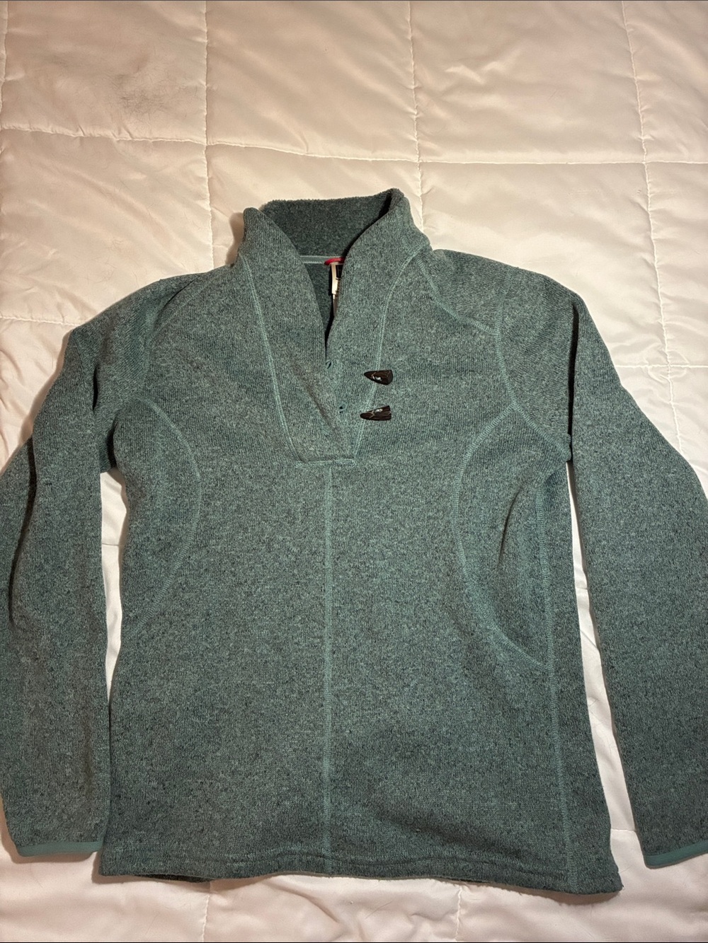 The North Face Women's Funnel Neck Fleece Pullover Teal Green Size Large